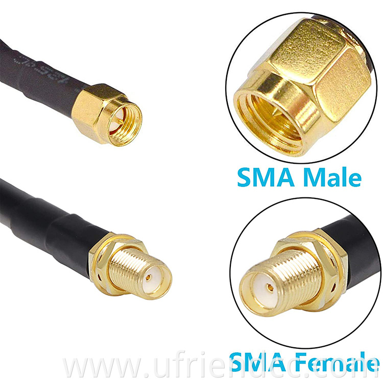 Custom RG174 Male to Female Connector RF Wifi Antenna Coaxial Extension Cables